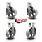 Service Caster 12'' Heavy Duty Semi Steel Cast Iron Wheel Caster Set 2 Brakes 2 Rigid, 4PK CRAN-SCC-KP92S1230-SSR-SLB-2-R-2 - alternate 2
